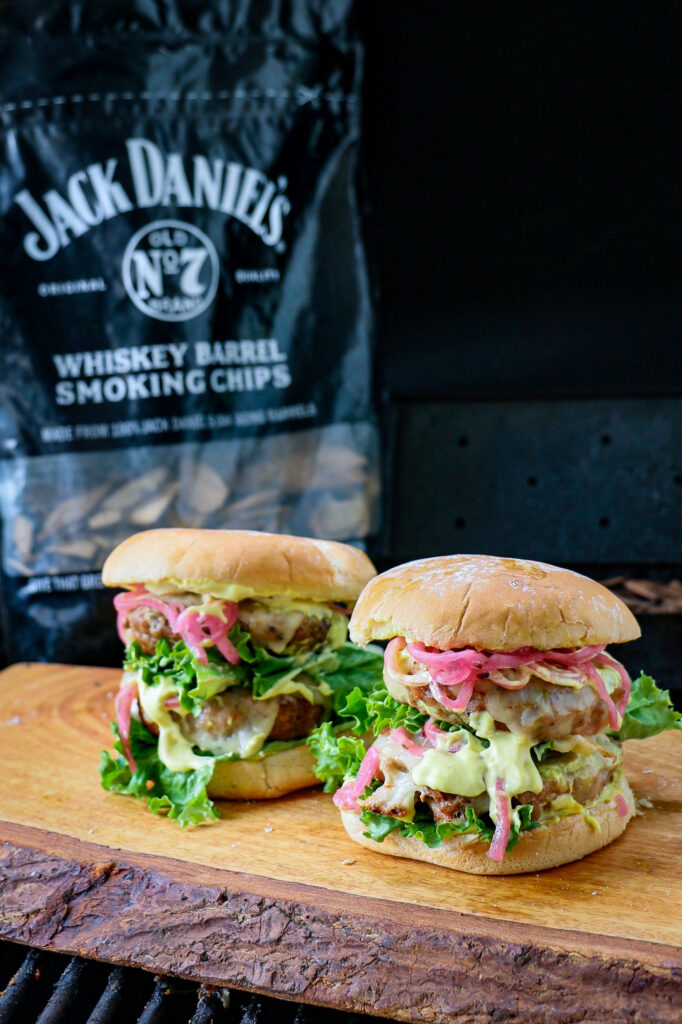 To show Jack Daniel's Smoking Chips were used in making Smoked Pork Burgers.