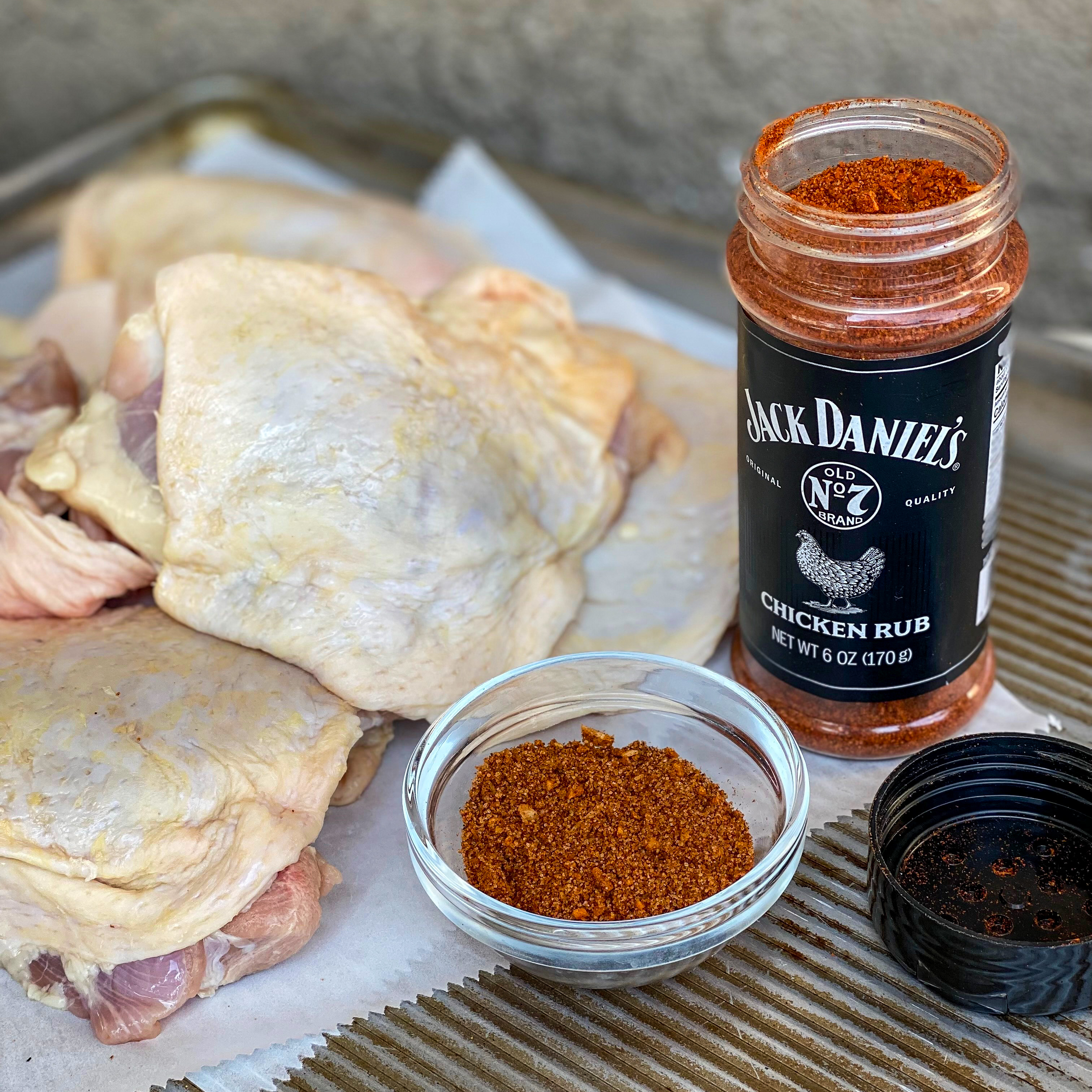 Jack Daniel's Chicken Rub is an easy and delicious way to season chicken thighs. 