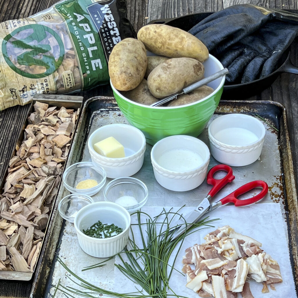 Ingredients for Smoked Mashed Potatoes!