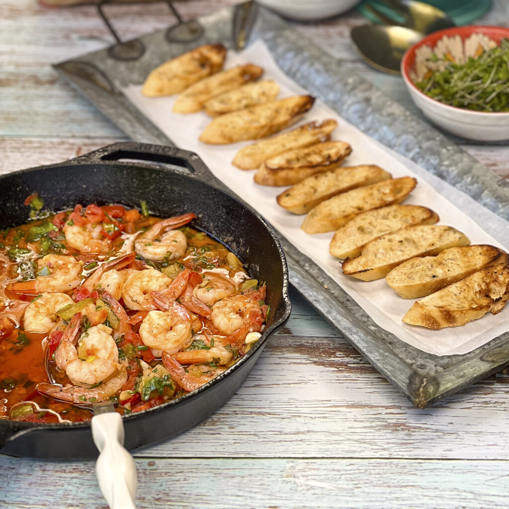 Any ideas on how to use this shrimp grill pan/serving tray? I don't have a  grill and don't want to overcook the shrimp : r/castiron