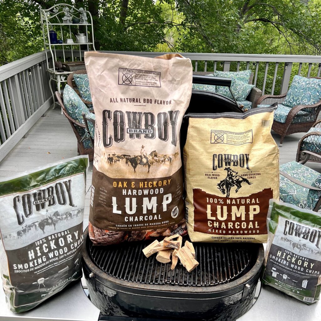 A group of Cowboy Charcoal Products. 
